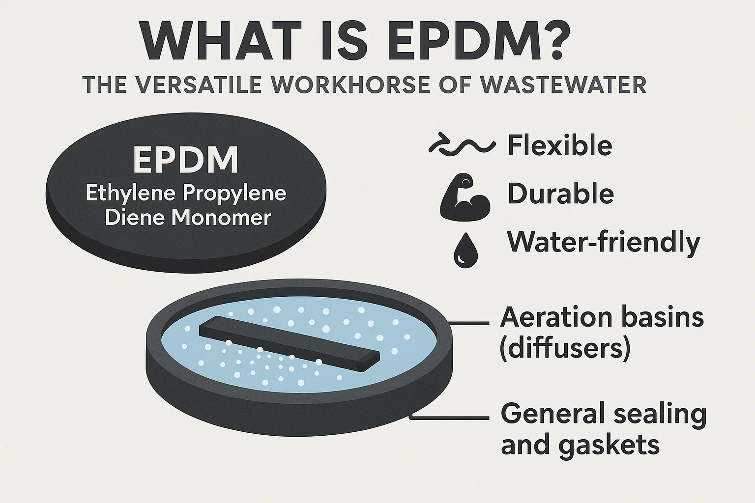 Membranas de EPDM versus PTFE: una guía completa para el tratamiento de aguas residuales