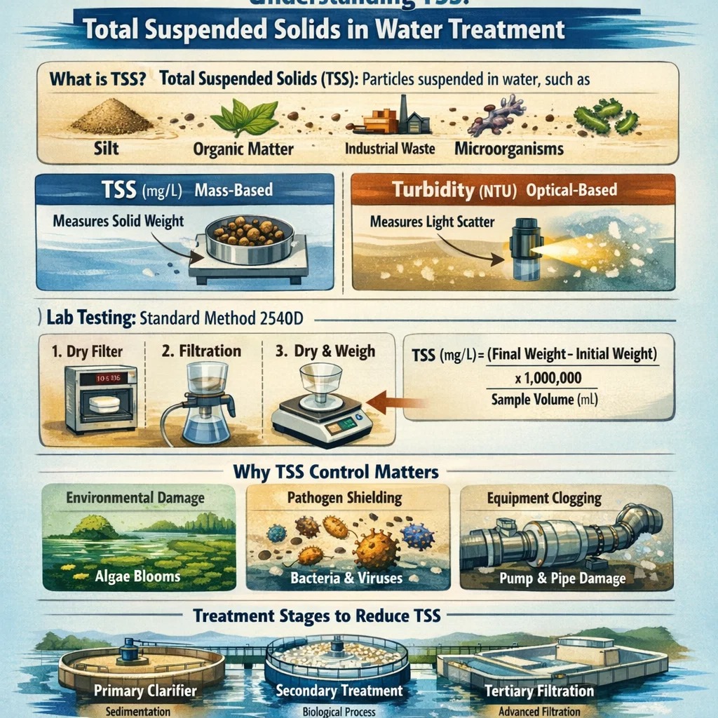 Comprender los SST en aguas residuales: del análisis de laboratorio al impacto ambiental