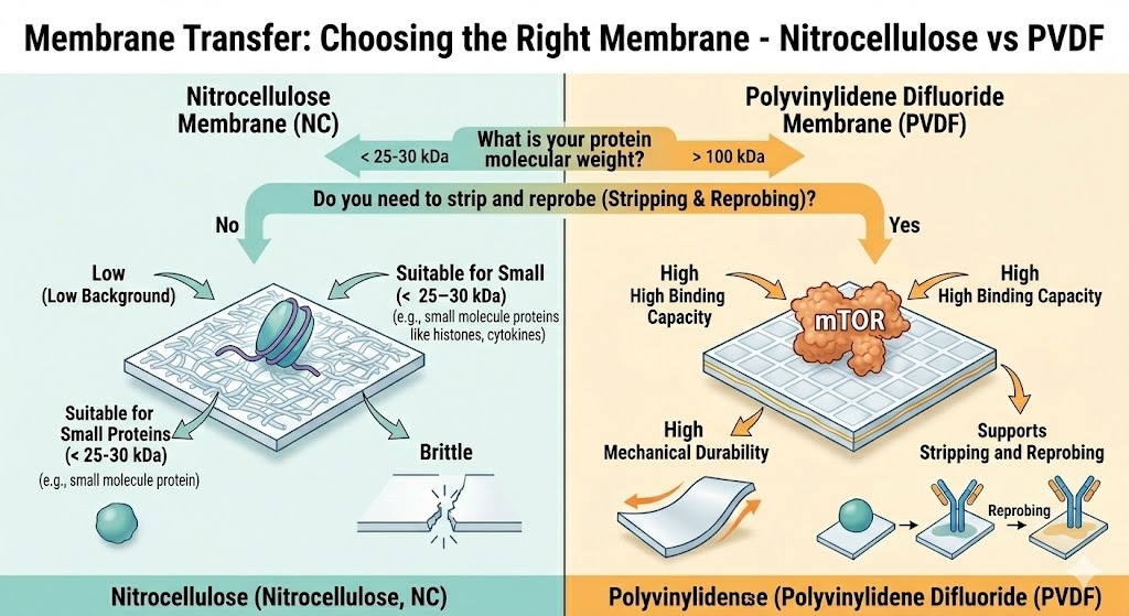 Membrana de nitrocelulosa versus membrana de PVDF: ¿cuál debería utilizar?
