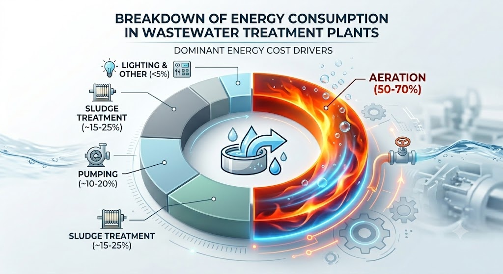 Auditoría energética para sistemas de aireación: cómo calcular kWh/kgO₂ y encontrar ahorros